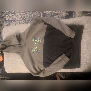 Under Armour Olive and Black Hoodie with Graphic Logo